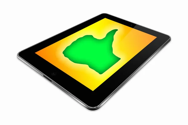Gestileerde tablet pc op een witte achtergrond — Stockfoto