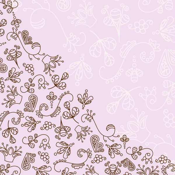 Hermosos patrones sobre un fondo rosa — Archivo Imágenes Vectoriales