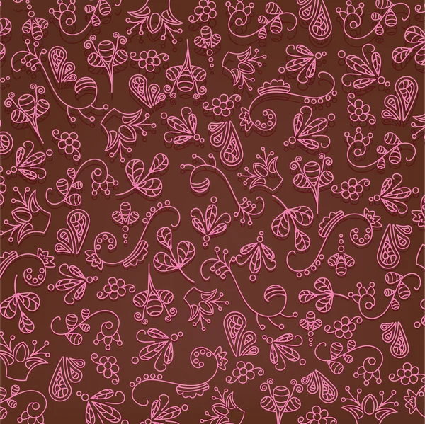 Vackra mönster på en rosa bakgrund — Stock vektor