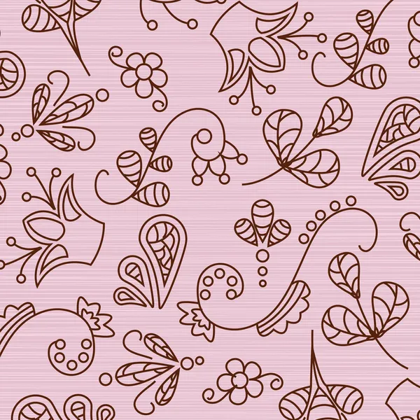Belos padrões em um fundo rosa — Vetor de Stock