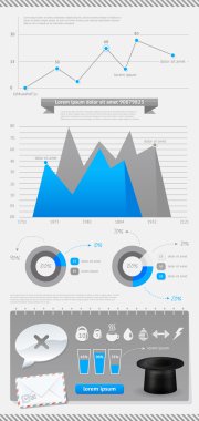 vektör öğeleri infographics kümesi