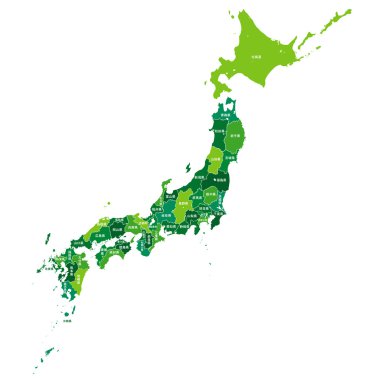 Japan map clipart