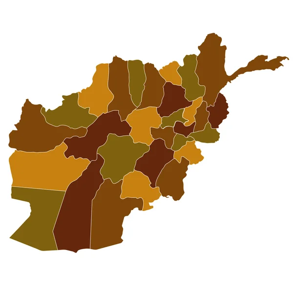 Mapa Afghánistánu — Stockový vektor