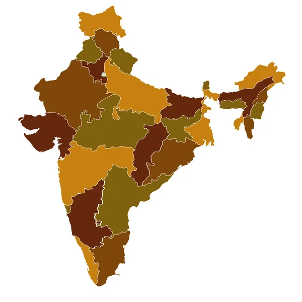 Карта Індії — стоковий вектор