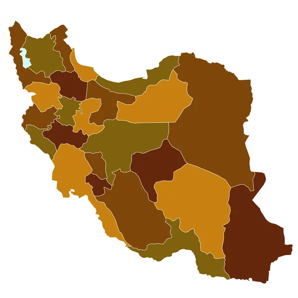 イラン地図 — ストックベクタ