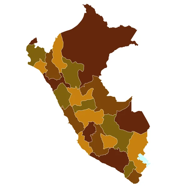 Mappa Perù — Vettoriale Stock