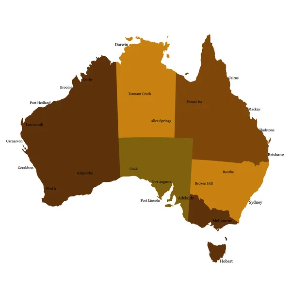 Australië — Stockvector