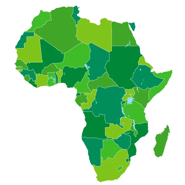 Afrika Kaart — Stockvector