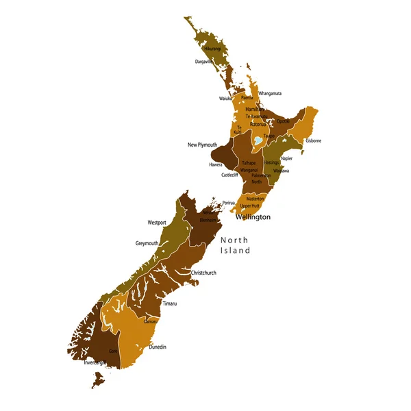 न्यूजीलैंड — स्टॉक वेक्टर