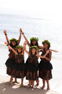 Hawaiian Hula Dancers on Maui clipart