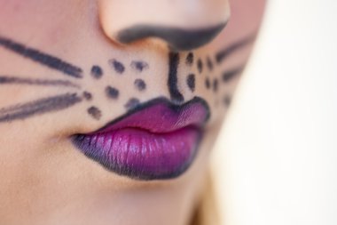 Lips and whiskers clipart