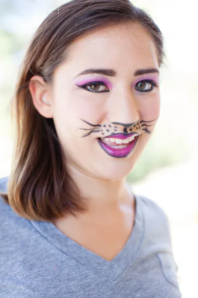 Katt makeup — Stockfoto