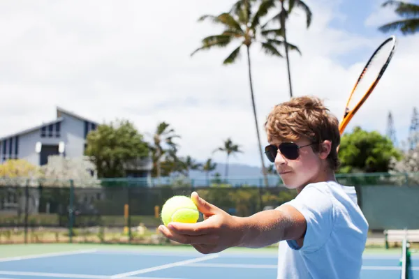 Tennis i tropikerna — Stockfoto