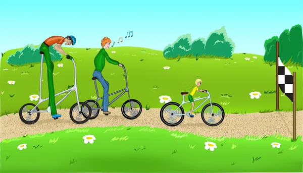 Αστεία ποδηλασία. — Διανυσματικό Αρχείο