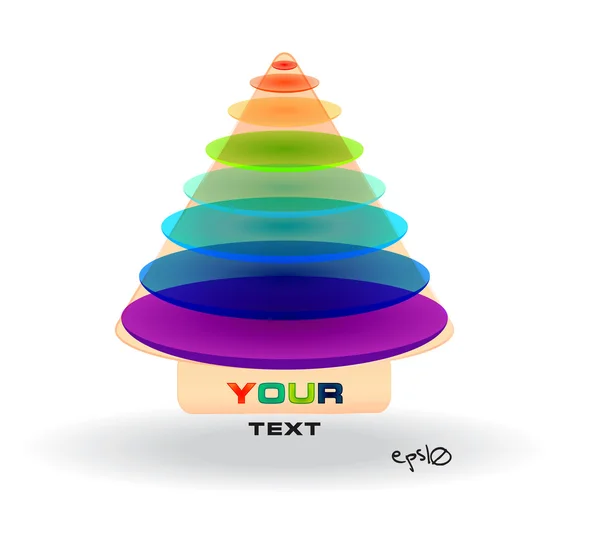Multicolor glanzende abstracte logo. — Stockvector