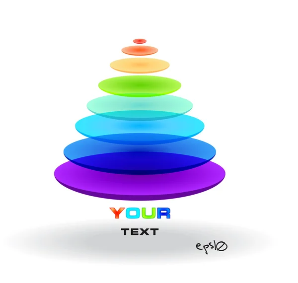 Triangle logo abstrait multicolore . — Image vectorielle