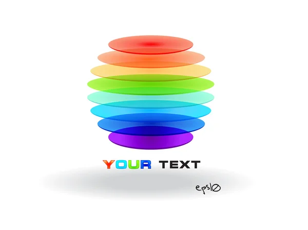 Esfera de logotipo abstracto multicolor . — Vector de stock