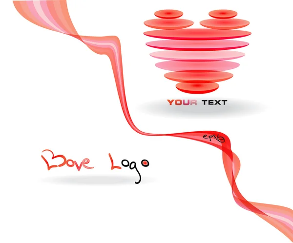 Logo coeur rose — Image vectorielle