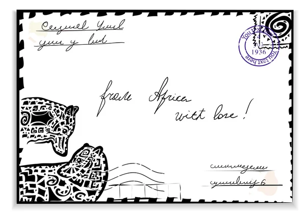 Mail od Afriky — Stockový vektor
