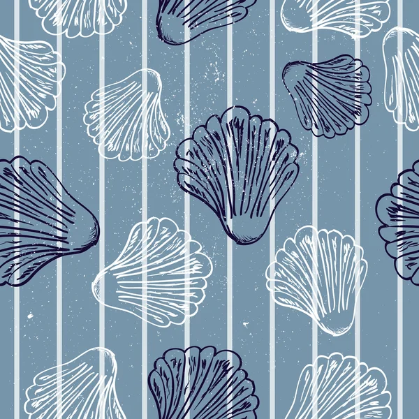 海洋のシームレスなパターン — ストックベクタ