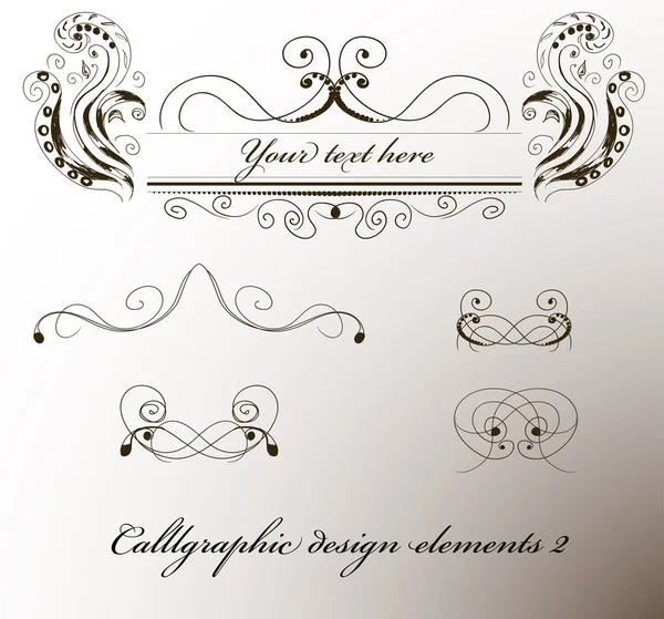 Kalligrafiska designelement — Stock vektor