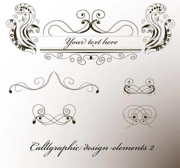 Calligraphic design elements — Stock Vector