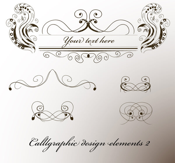 Calligraphic design elements