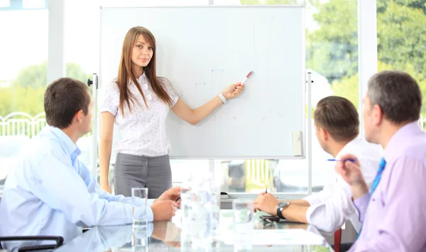 Woman making a business presentation — Stock Photo, Image