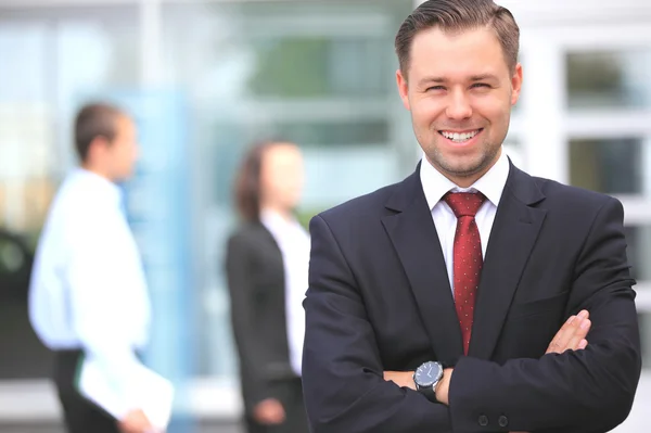 Homem de negócios inteligente feliz Fotos De Bancos De Imagens