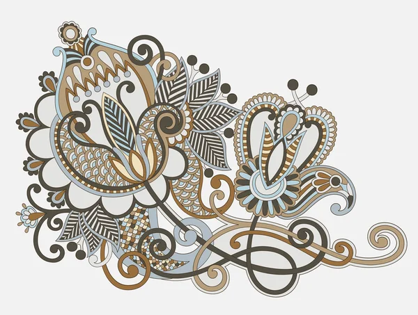 Orijinal el çizimi sanat süslemeleri çiçek tasarımı — Stok Vektör