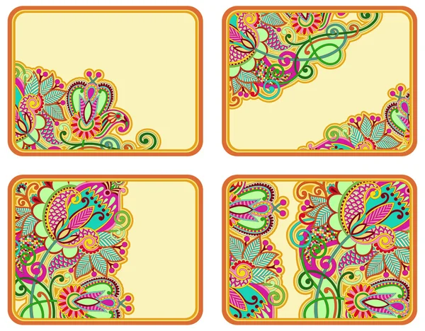 Набір з чотирьох дизайнів квіткового фону — стоковий вектор