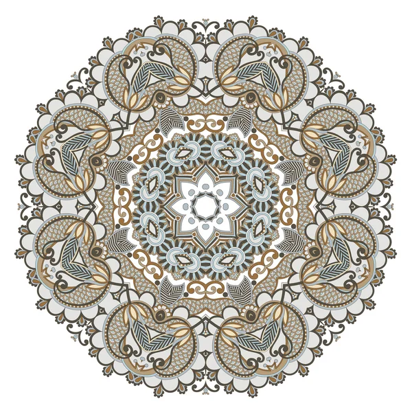Ornement circulaire, dentelle ronde ornementale — Image vectorielle