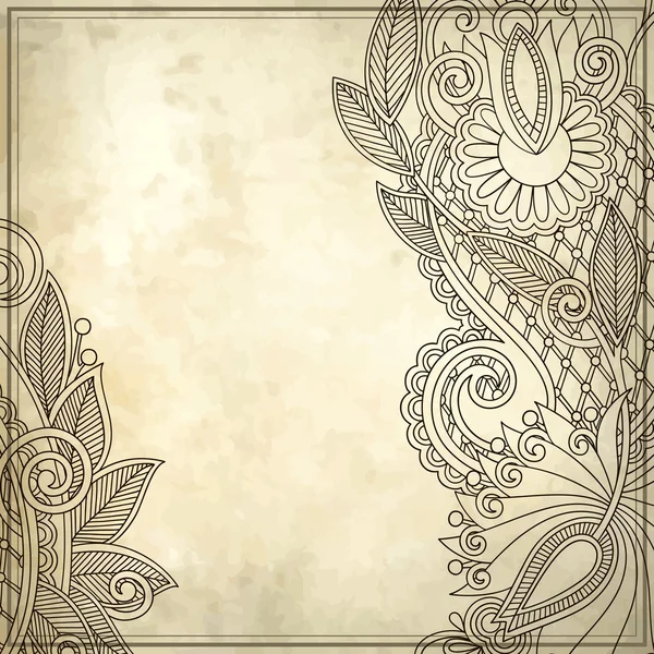 Motif floral ornemental en arrière-plan grunge — Image vectorielle