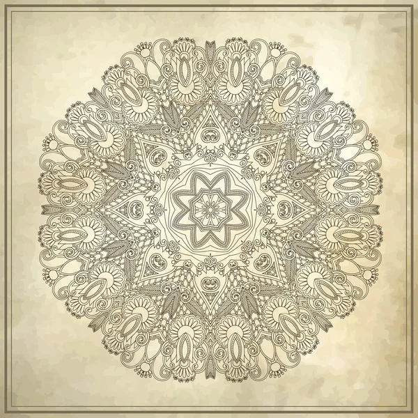 Motif floral ornemental en arrière-plan grunge — Image vectorielle