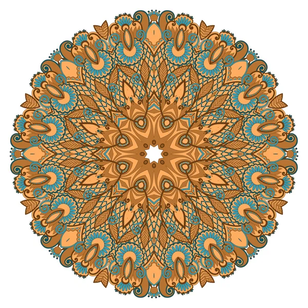 Cirkel ornament, versiering ronde kant — Stockvector