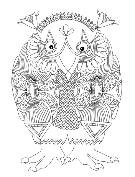 Animal fantasy personage, owl — Stock Vector