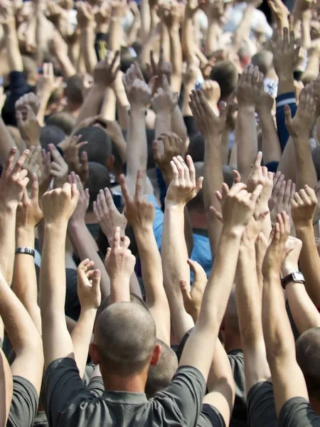 stock image Hands of the in the crowd