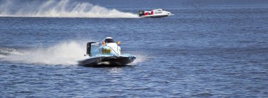 Formula 1 H2O World Championship Powerboat. clipart