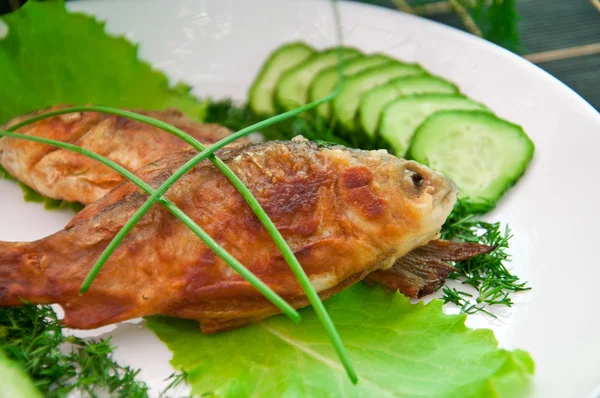 Fish fried for a breakfast — Stock Photo, Image