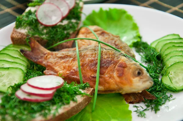 Pesce fritto per una colazione — Foto Stock
