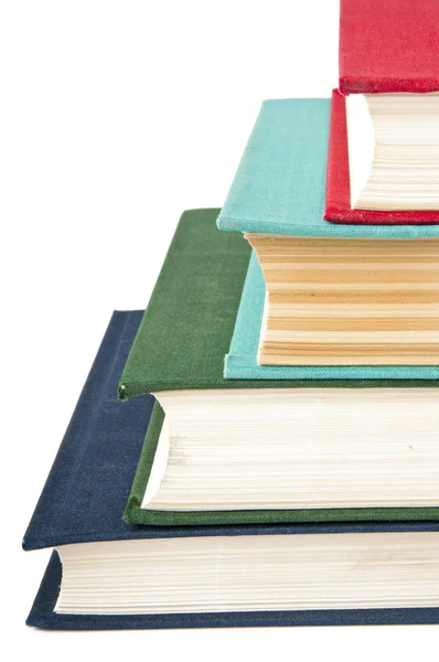 Beyaz bir arka plan karşı eski kitaplar — Stok fotoğraf