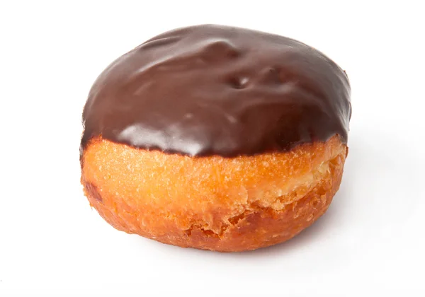 Chocolade donut geïsoleerd op een witte achtergrond — Stockfoto