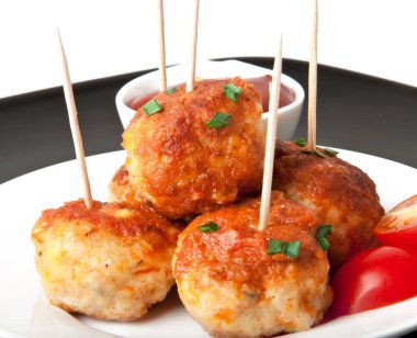 Grilled meatballs clipart