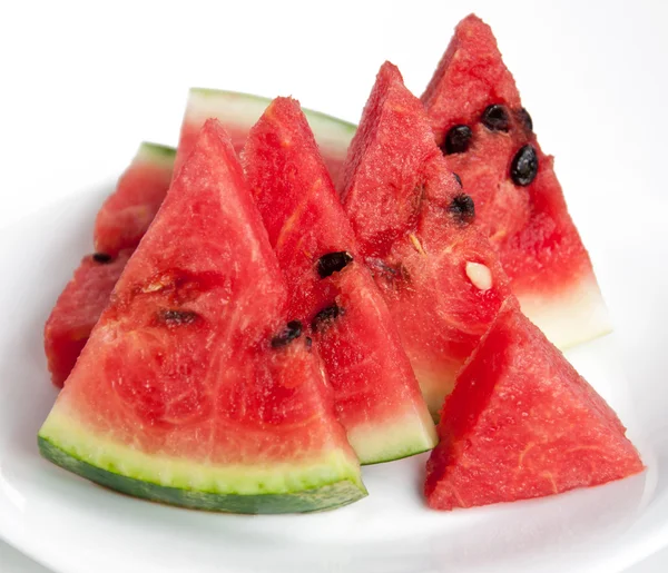 stock image Slice of watermelon on a white background