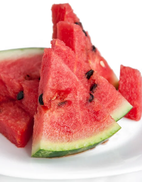 stock image Slice of watermelon on a white background