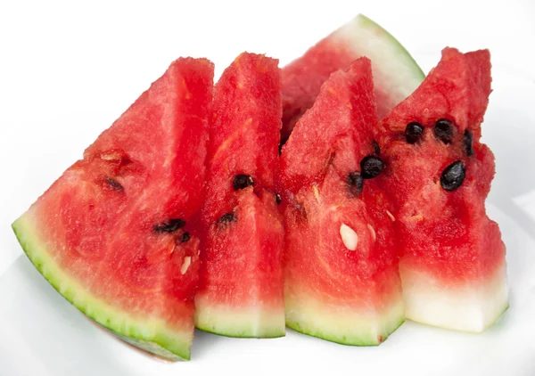 stock image Slice of watermelon on a white background