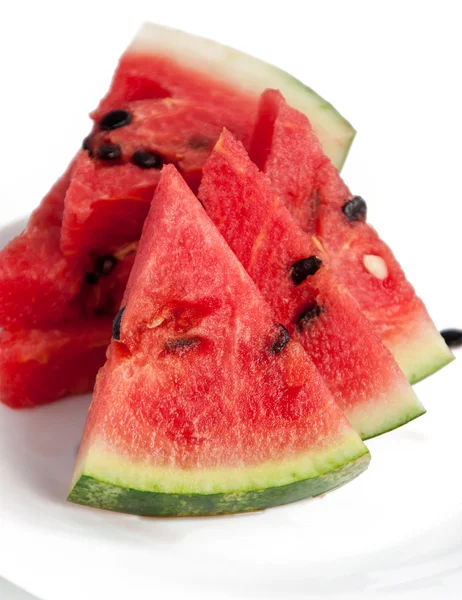 stock image Slice of watermelon on a white background