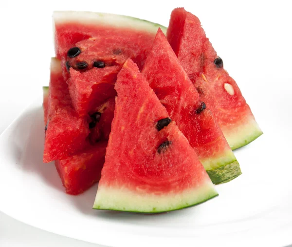 stock image Slice of watermelon on a white background