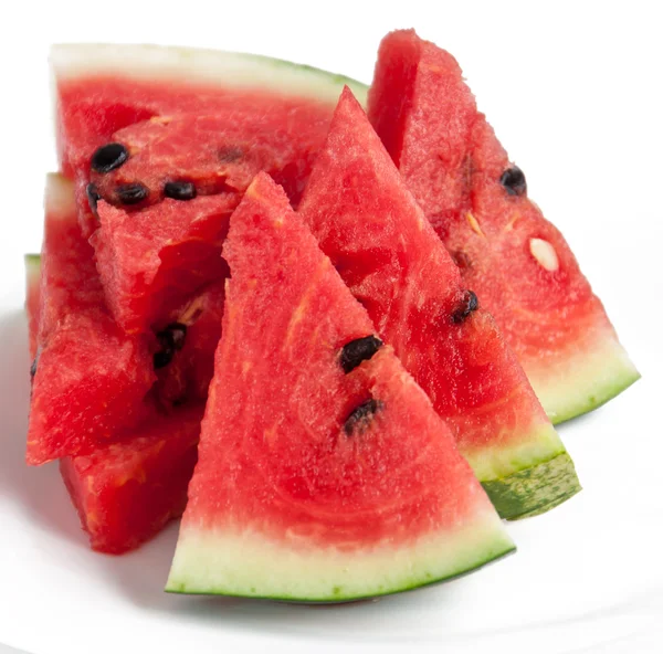 stock image Slice of watermelon on a white background