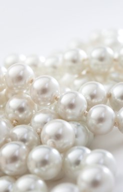 String of pearls on white clipart